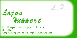 lajos huppert business card